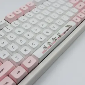 Cheese Cat XDA Sublimation PBT Keycaps 133 Keys for Mechanical Keyboard