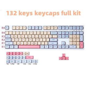 Cotton Candy XDA Profile keycaps PBT 132 Keys for Mechanical Keyboard