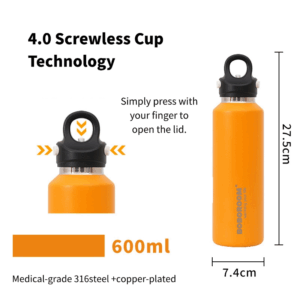 Threadless 316 Vacuum Stainless Steel Thermos Cup Quick-Opening Sports Car Design Press Gift Water Bottle with Lid